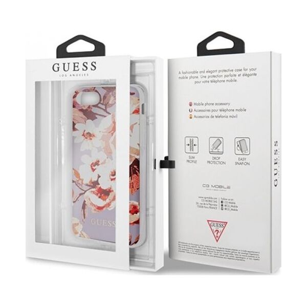 Guess Guess Flower Shiny Collection N2 etui na iPhone SE 2020 / 8 / 7 (lilie)