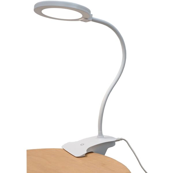 Λάμπα LED γραφείου με σφιγκτήρα G.LUX, 7W, 3000-5000K, 600lm, λευκό χρώμα