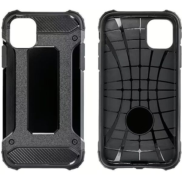 Mocco Θήκη Trust Armored Shockproof Carbon για Samsung Galaxy S23 Ultra Μαύρο