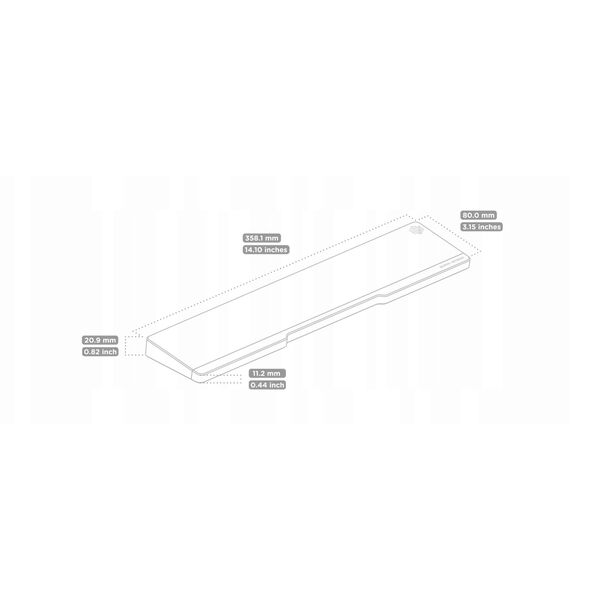 Nuphy - Twotone Wrist Rest for Gem80 - Στήριγμα Καρπού για Πληκτρολόγιο Airy Lilac