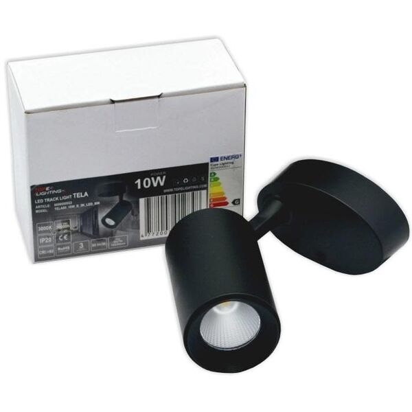 LED προβολέας TOPE TELA, 4000 K, 10 W, 800 lm, μαύρο