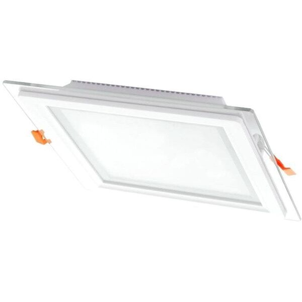 Ενσωματωμένο γυάλινο φωτιστικό LED VESTALIGHT, 3000 K, 18 W, 1347 lm, IP40, 20 x 20 cm
