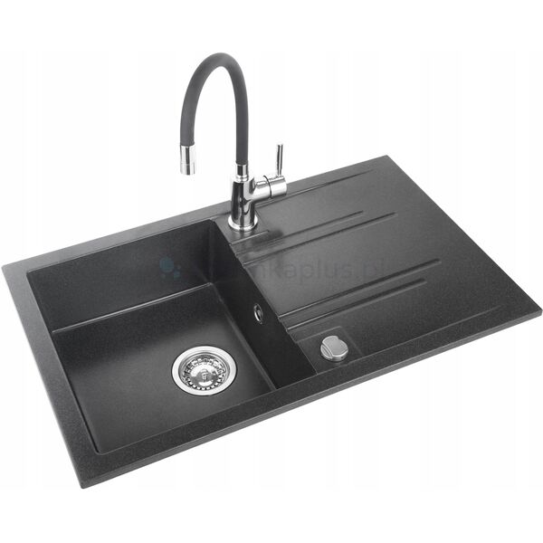 FERRO MEZZO sink and FITNESS faucet set, 78 x 48 cm, beige.