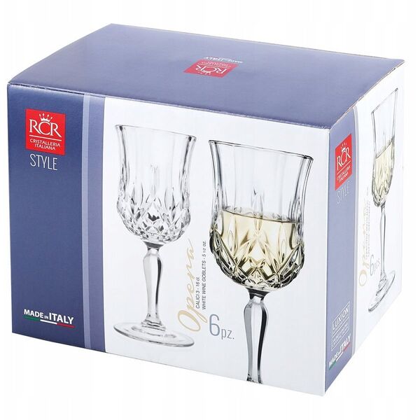 Κρυστάλλινα ποτήρια κρασιού RCR Opera Goblet, 160 ml, 6 τεμ.
