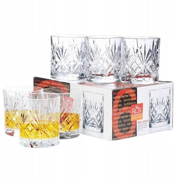 Ποτήρια ουίσκι κρυστάλλινα RCR MELODIA HB TUMBLER, 6 τεμ., 310 ml