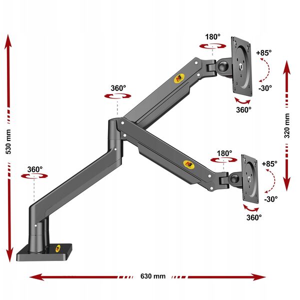 NB G35 22"-32" (VESA max 100*100mm, max 2*15 kg)