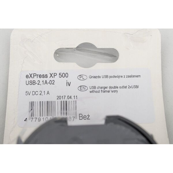 USB SOCKET 5V DC 3.4 A XP CREAM