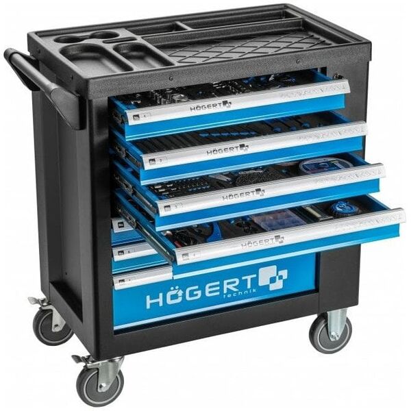 HOGERT WORKSHOP TROLLEY+544pcs. TOOLS