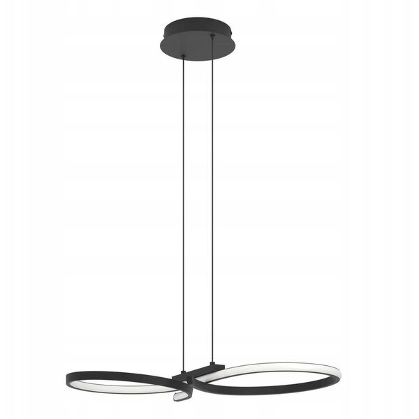 LED pendant lamp EGLO SERPINS, 21W, 3000K, 2500lm, black, 30x66x110cm