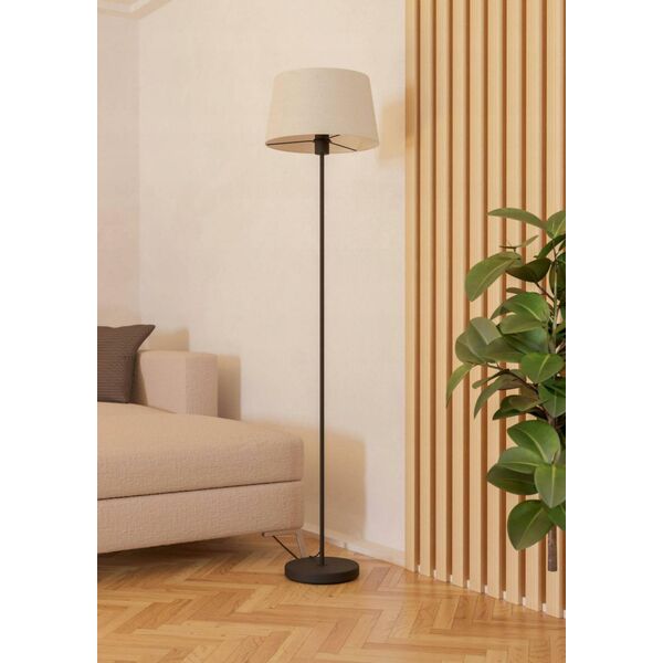 Floor lamp EGLO FEBRES, 1xE27, 60W, black/white, O35cm, h153cm
