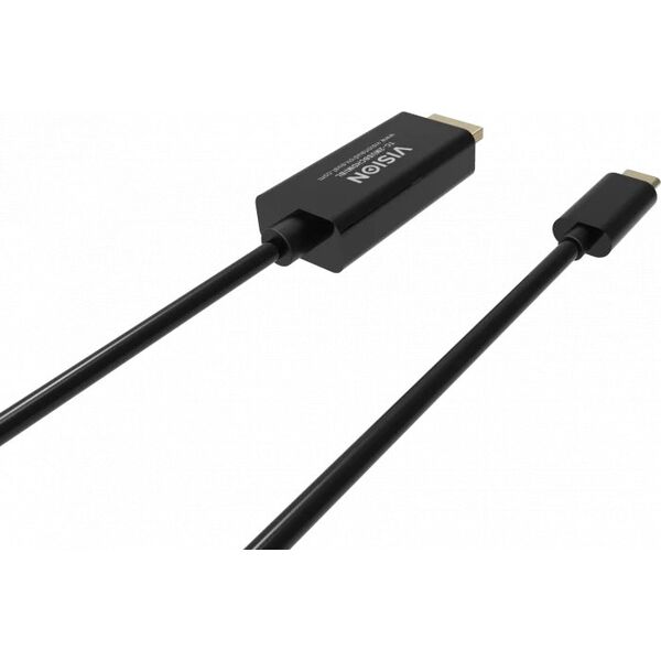 8K bei 60 Hz - USB-C 3.1 (m) zu DP 1.4 (m) - Aussendurchmesser 4,5 mm - 32 AWG - 2 m - schwarz
