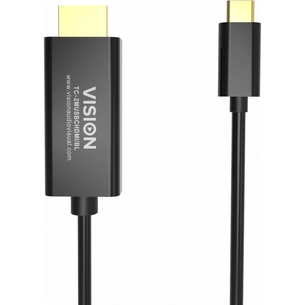 8K bei 60 Hz - USB-C 3.1 (m) zu DP 1.4 (m) - Aussendurchmesser 4,5 mm - 32 AWG - 2 m - schwarz