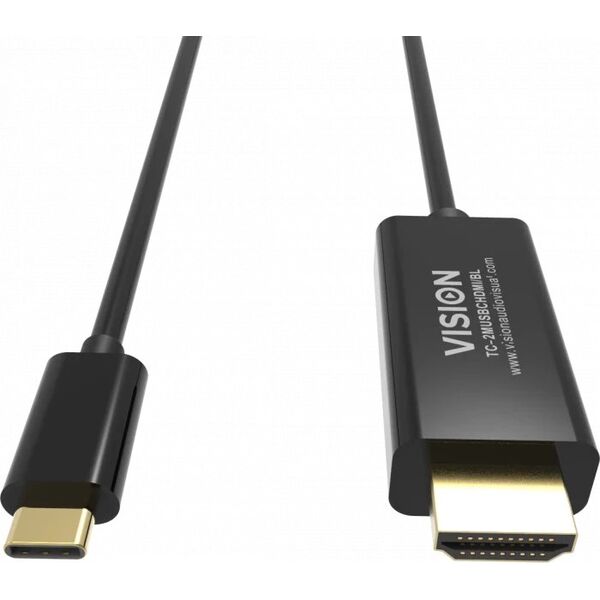 8K bei 60 Hz - USB-C 3.1 (m) zu DP 1.4 (m) - Aussendurchmesser 4,5 mm - 32 AWG - 2 m - schwarz