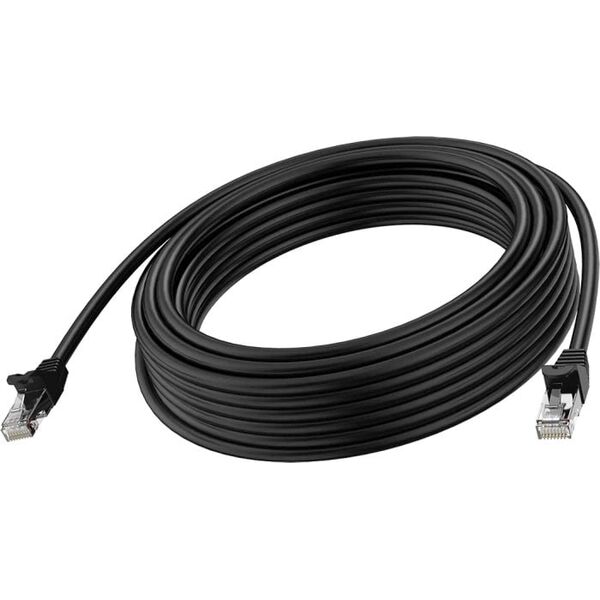 RJ45 (m) zu RJ45 (m) - STP geschirmtes Twisted-Pair - CAT 6a - 10 Gbps - 24 AWG - mit Knickschutz - 3 m - schwarz
