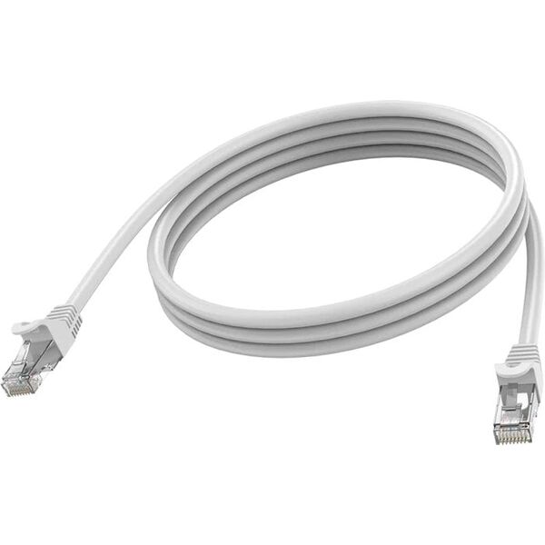 RJ45 (m) zu RJ45 (m) - STP geschirmtes Twisted-Pair - CAT 6a - 10 Gbps - 24 AWG - mit Knickschutz - 2 m - weiss