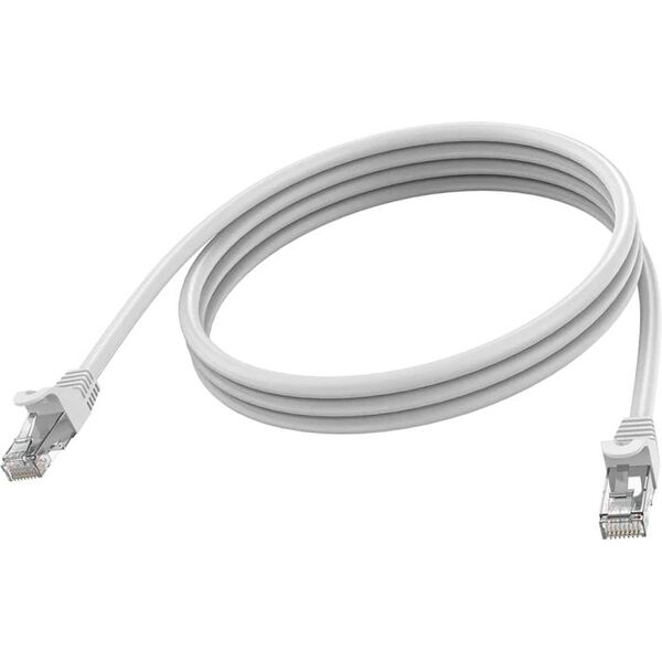 RJ45 (m) zu RJ45 (m) - STP geschirmtes Twisted-Pair - CAT 6a - 10 Gbps - 24 AWG - mit Knickschutz - 1 m - weiss