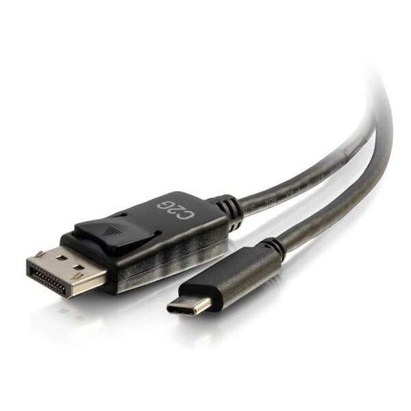 C2G 6ft USB C to DisplayPort Cable - 4K 30Hz - Externer Videoadapter - USB-C - DisplayPort - Schwarz