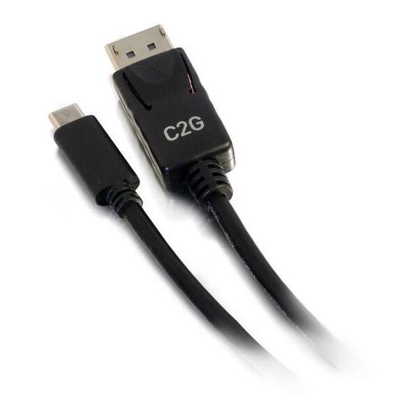 C2G 6ft USB C to DisplayPort Cable - 4K 30Hz - Externer Videoadapter - USB-C - DisplayPort - Schwarz