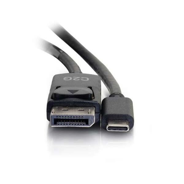 C2G 6ft USB C to DisplayPort Cable - 4K 30Hz - Externer Videoadapter - USB-C - DisplayPort - Schwarz