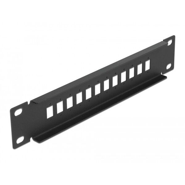 Delock 10 Zoll LWL Patchpanel 12 Port fur SC Simplex / LC Duplex 1 HE schwarz