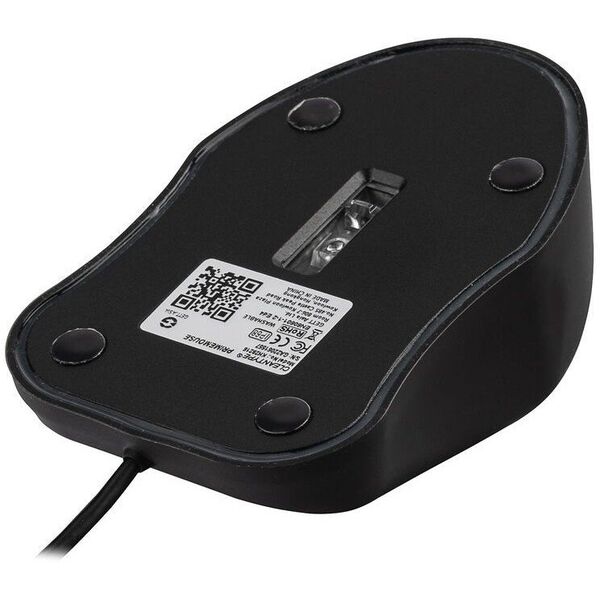 GETT GCQ PrimeMouse Silikon Maus Scrollfunktion IP68 wasserdicht desinfizierbar optisch USB Farbe schwarz