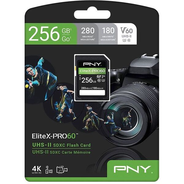 PNY SD EliteX-PRO 60 UHS-II 256GB Flash Memory Card