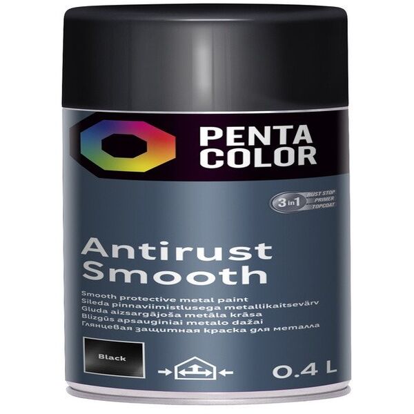 SPRAYPAINT PENTACOLOR SMOOTH BLACK 400ML