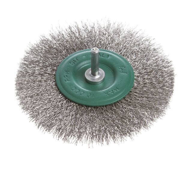 WIRE WHEEL BRUSH FOR GRINDING WITH A SH