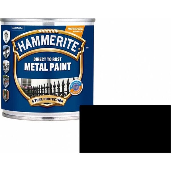 PAINT HAMMERITE BLACK SATIN 250ML