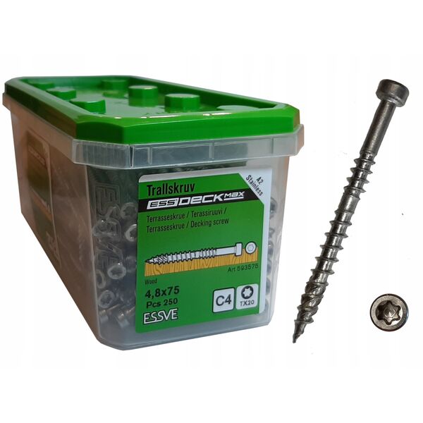 TERRACE SCREWS ESS T20 MAX 4.8X75 CS 250