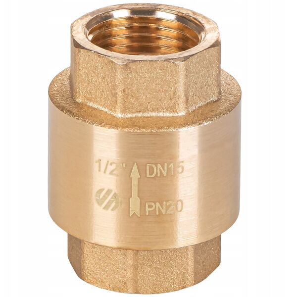 SPRING CHECK VALVE F-F 1/2" METAL PISTON