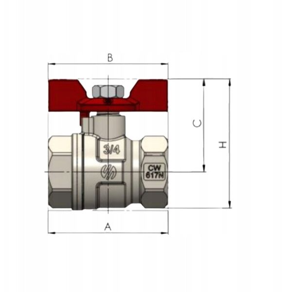 VALVE SENA VA30 3/4 FF BUTTERFLY