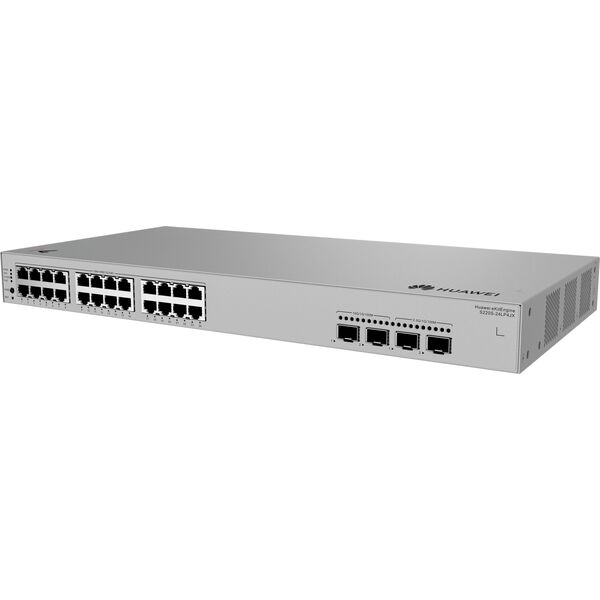 HUAWEI eKit S220S Series S220S-24LP4JX Zarządzany L2 Gigabit Ethernet (10/100/1000) Obsługa PoE 1U Szary
