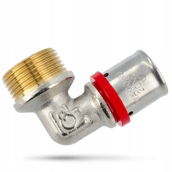 Diamond kolano zaprasowywane KOL-CH PEX-AL-PEX z mosiądzu 3/4"x20 FZZ-004.3/4X20.KOL-C