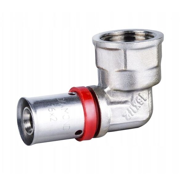 Diamond kolano zaprasowywane, KOL-DZ, PEX-AL-PEX z mosiądzu 3/4"x20 FZZ-005.3/4X20.KOL-D