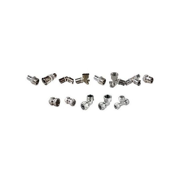 Diamond kolano zaprasowywane podwójne PEX-AL-PEX z mosiądzu 16x16 FZZ-006.16X16.KOL-2