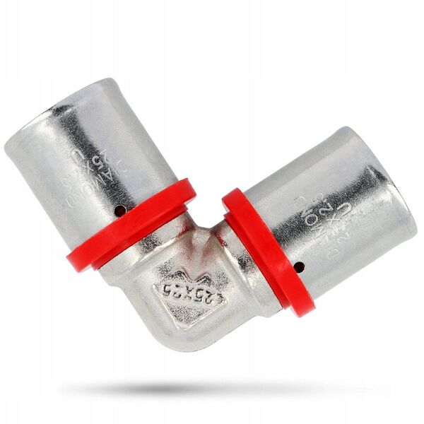 Diamond kolano zaprasowywane podwójne PEX-AL-PEX z mosiądzu 25x25 FZZ-006.25X25.KOL-2