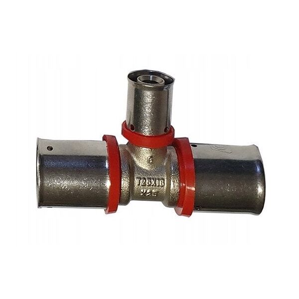 Diamond trójnik zaprasowywany potrójny PEX-AL-PEX z mosiądzu 25x16x25 FZZ-009.25X16X25.T-3