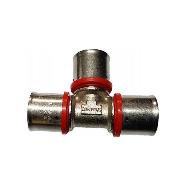Diamond trójnik zaprasowywany potrójny PEX-AL-PEX z mosiądzu 32x32x32 FZZ-009.32X32X32.T-3