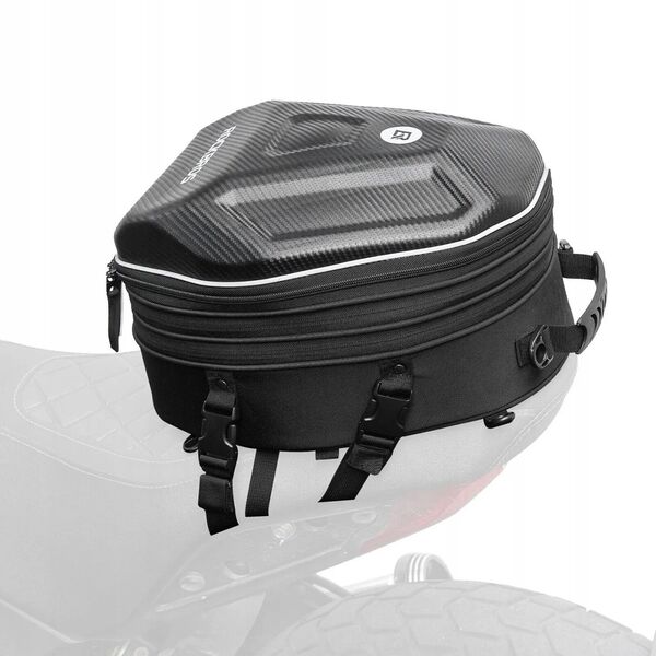 Torba motocyklowa plecak na kask mocowana na bak lub siedzeniu 35l - czarna Torba motocyklowa plecak na kask mocowana na bak lub siedzeniu 35l - czarna