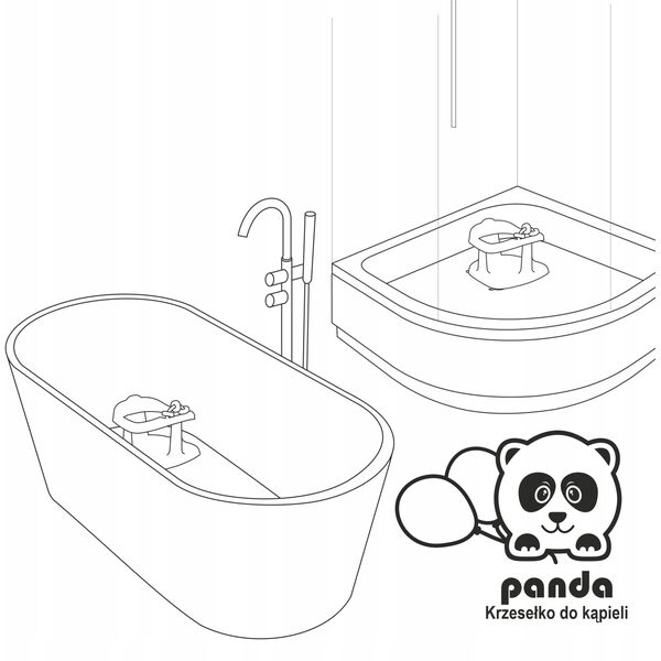 MALTEX - ΚΑΡΕΚΛΑΚΙ ΜΠΑΝΙΟΥ ΣΤΡΟΥΜΦΑΚΙΑ PANDA/ΠΑΙΧΝΙΔΙΑ, ΣΤΡΟΥΜΦΑΚΙ/ΛΕΥΚΟ