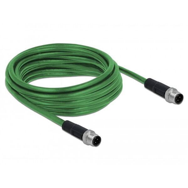 Καλώδιο δικτύου DELOCK M12 4 Pin D-kodiert ST σε ST TPU 5 m