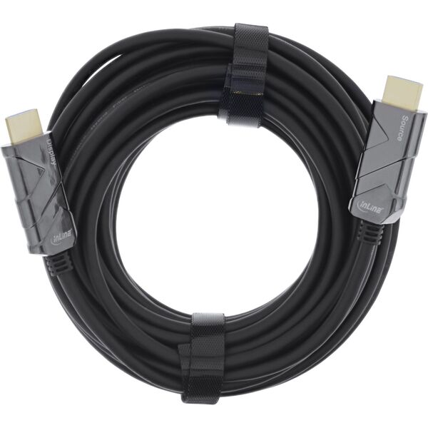 InLine® HDMI AOC Καλώδιο, Καλώδιο HDMI Υψηλής Ταχύτητας, 8K4K, μαύρο, 10μ