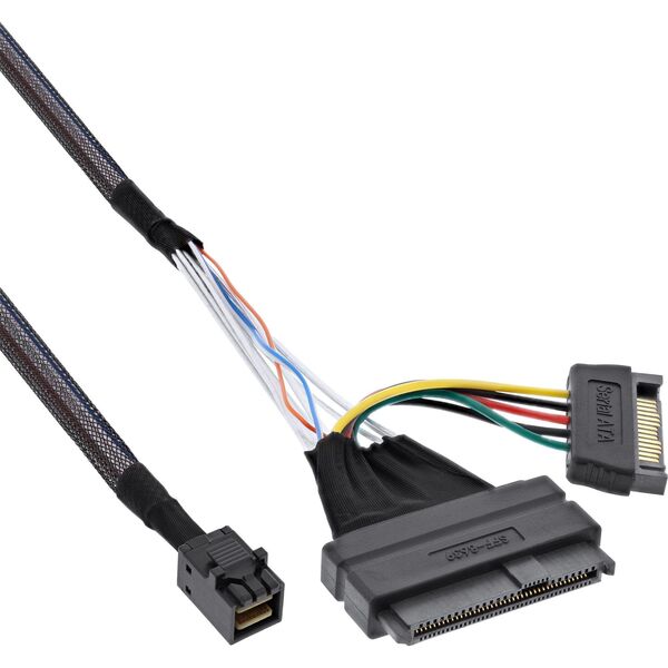 Καλώδιο σύνδεσης InLine® U.2, SSD με U.2 (SFF-8639) σε SFF-8643 + ρεύμα, 0,75m