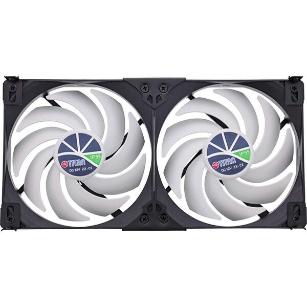 Titan TTC-SC22(C)/V2+ Διπλός Ανεμιστήρας Ψυγείου 140x25mm IP55 για Camping