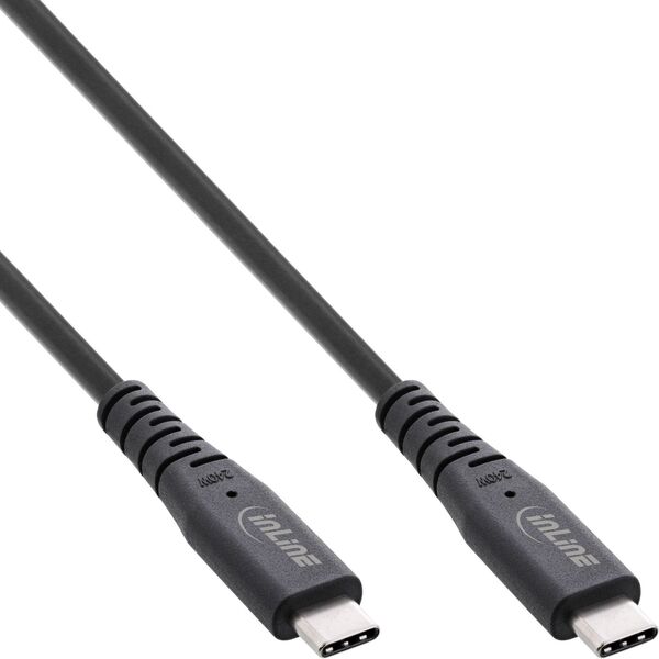 InLine® USB4 Καλώδιο, USB-C ST/ST, PD 240W, 8K60Hz, TPE μαύρο, 1,5m
