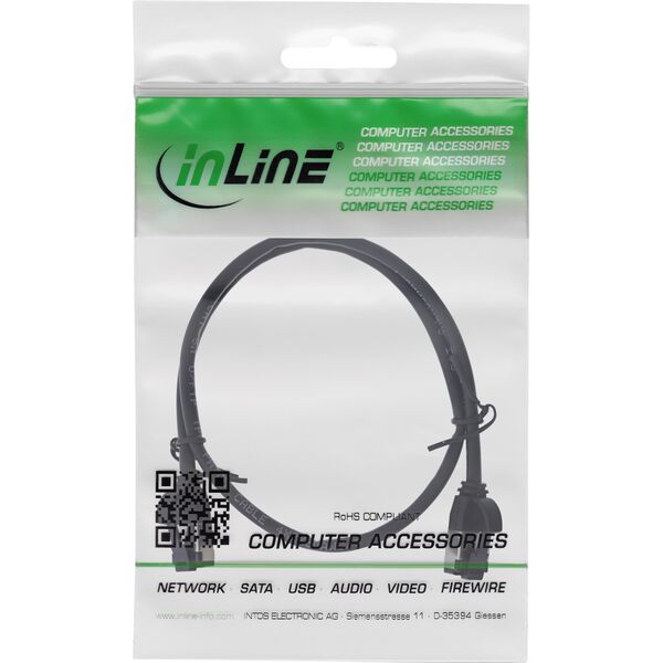 InLine® Patchkabel slim, U/FTP, Cat.8.1, TPE halogenfrei, schwarz, 1,5m