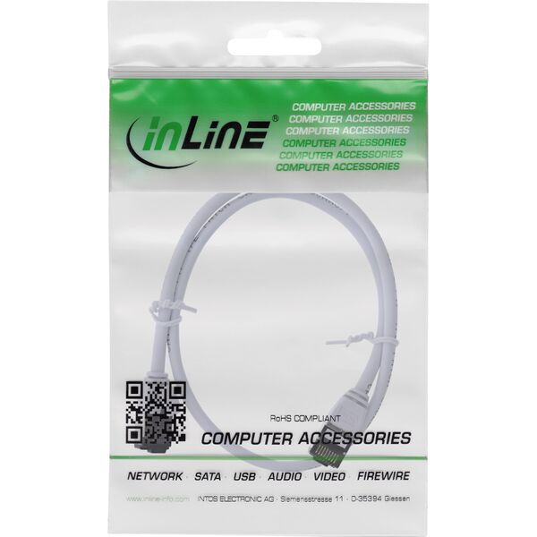InLine® Patchkabel slim, U/FTP, Cat.8.1, TPE χωρίς αλογόνα, λευκό, 1m