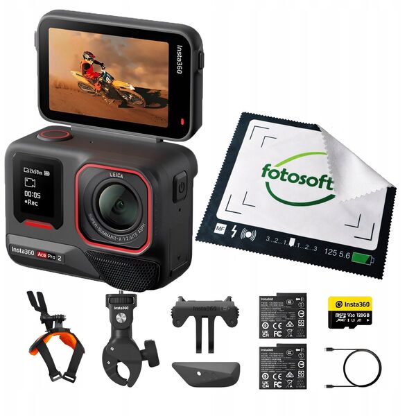 Insta360 Ace Pro 2 Actioncam Μοτοσικλέτα Combo