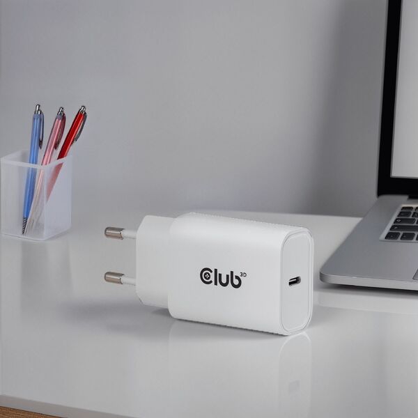Φορτιστής Club3D Lifestyle USB-C 30Watt, 2 τεμάχια λευκός λιανική